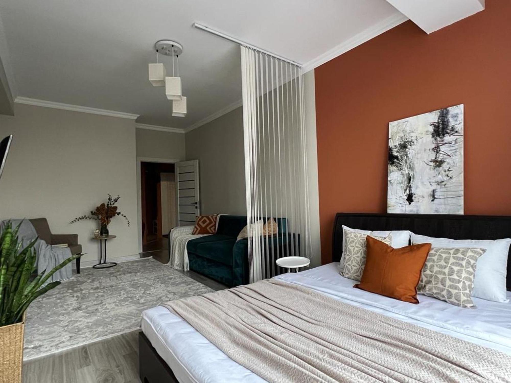 просторные двухкомнатные терракота Apartment Almaty